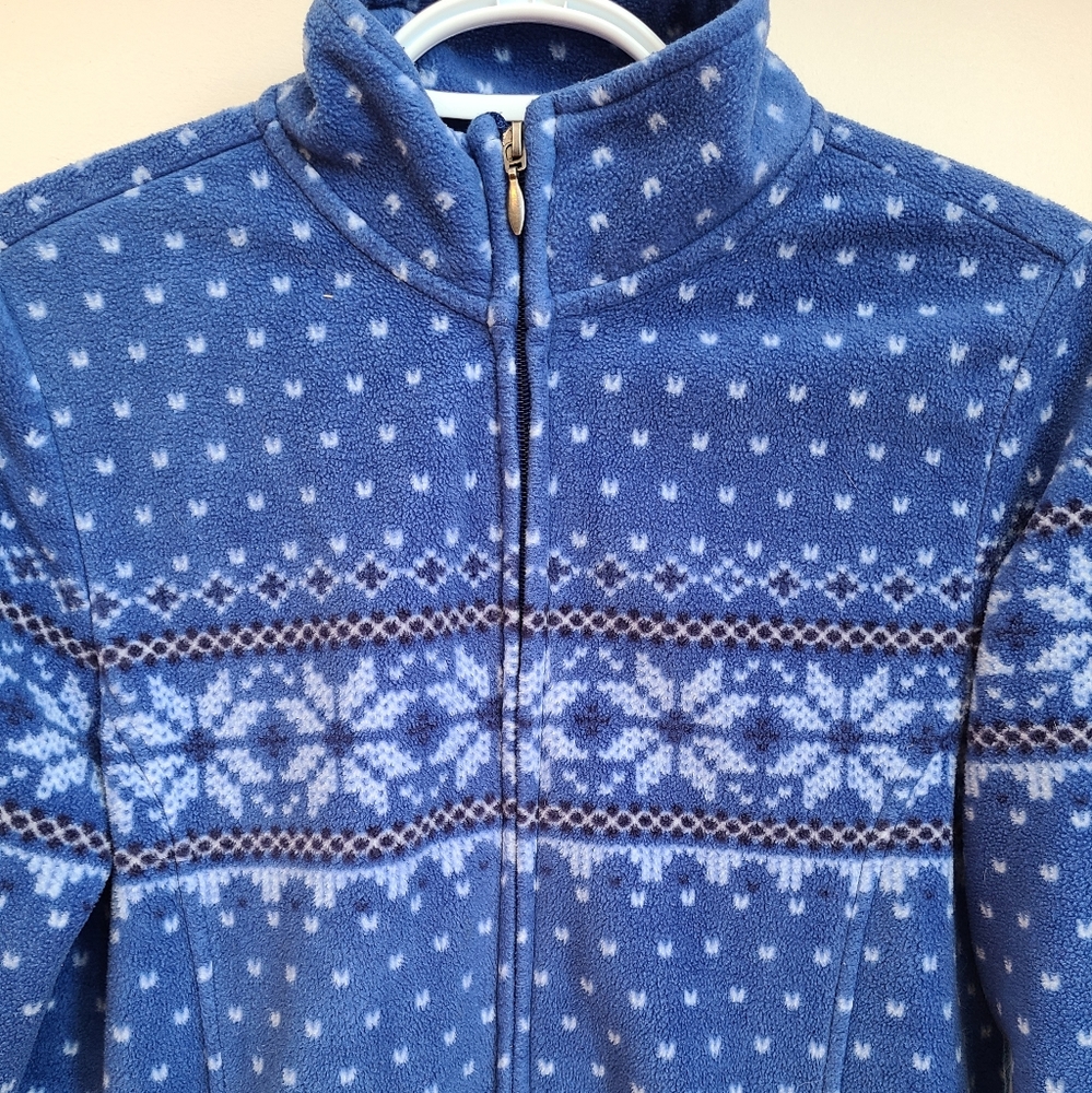 🌟Blue Full Zip Fleece Jacket Size Small - Picture 3 of 6